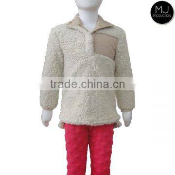 Wholesale sherpa pullover kid clothes