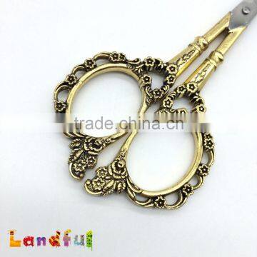 Stainless Steel Fancy Scissors European Vintage Floral Scissors Sewing Shears Tools photo-3