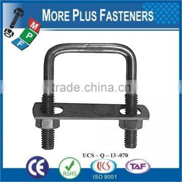 Made In Taiwan Gibraltar Black Phosphate Zinc Plated Square Bend U Bolt photo-5