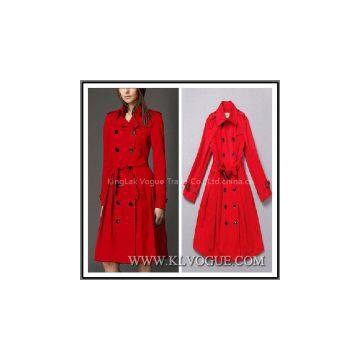 Designer Women Fashion Double Breasted Long Coat