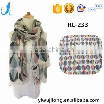 China Factory Hot Air Balloon Print Scarf High Qualith Women Lady Scarf