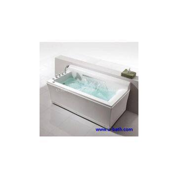 Indoor massage bathtub with big waterfall and led light