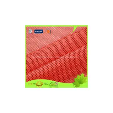 100% Polyester Knitting Non Elastic Sportswear Mesh Fabric