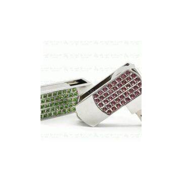 Rectangle Crystal Stone Jewelry USB Flash Drive