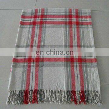 fashional pretty super soft cozy warm popular knit plaid blanket