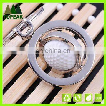 Customized logo Rotation Golf design shape metal keychain OEM alloy keychain