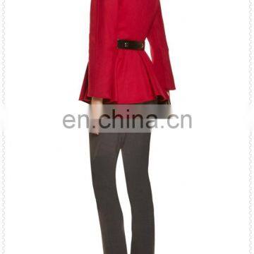 China New Women Elegant Fashion Long Sleeve Cashmere Peplum Jacket photo-4
