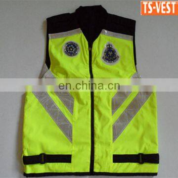 High quality OEM design sleeveless reflective security jacket