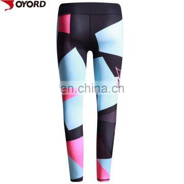 China female compression colorful fitness wear