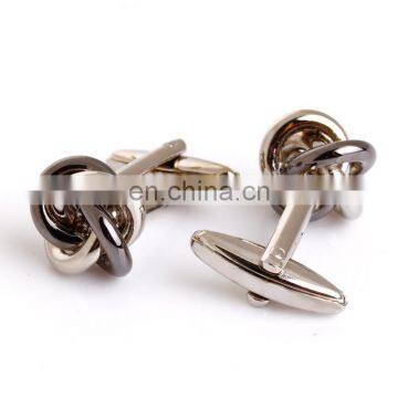 High Quality Silver Metal Knot Cufflinks photo-3