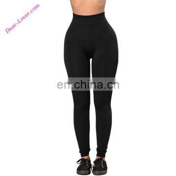 Women's Brief Sexy Solid Black Sports High Waist Leggings