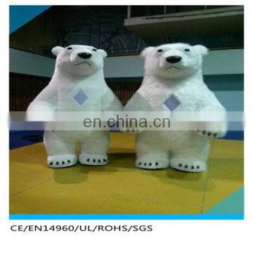 white adult inflatable polar bear costume