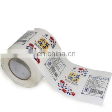 Recycled china manufacture plastic bottle labels sticker with colorful printing