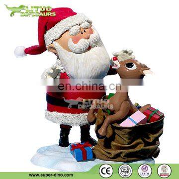 Chirstmas Lifelike Robotic Santa Claus Sculpture