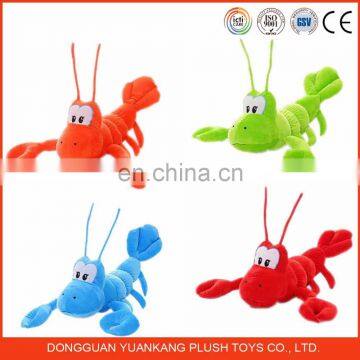 Mini stuffed lobster soft sea animal plush shrimp toy