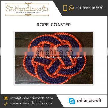 Latest Arrival Navy Blue Nautical Hand Tied Rope Coaster at Low Rate