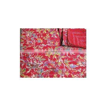 beautiful bird paradise theme handmade kantha kantha quilt throw from india