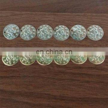 Personalized 18mm Tribal Gold and Silver Fake Belly Dance Coins With 3 Patterns Logo for Belly Dance P-9062 photo-3