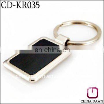 Promotional gift square shaped plain key ring metal CD-KR035