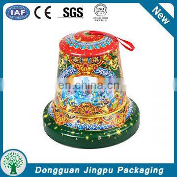 Christmas Tin Box, Tin Food Container, Christmas Bell Gift Box