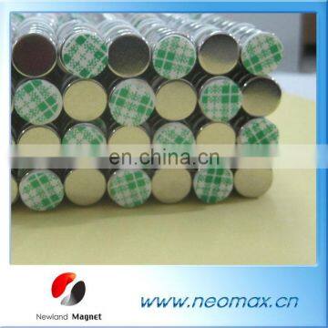 Small round disc magnet with adhesive