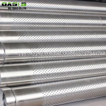 k55 j55 q235 steel perforated holes pipe metal based screen pipe for water well drilling