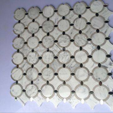USA Market Popular Floor Marble Waterjet Mosaic photo-3
