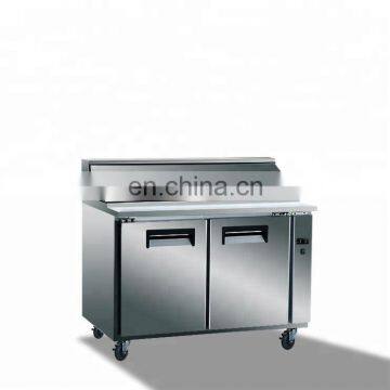 Stainless Steel Pizza Prep Table With Refrigerated Topping