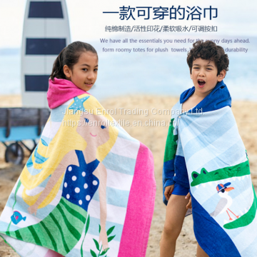 100% cotton children's hooded beach towel hot-sale in Amazon