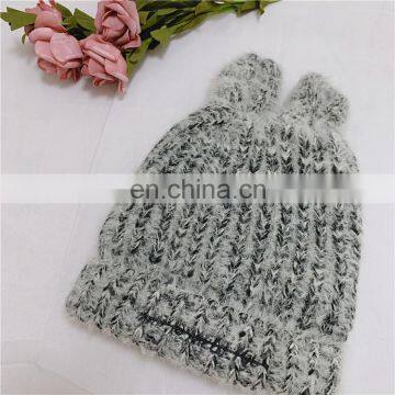 Hot Sale Fashion Custom Embroidered Knitted Beanie Hat Marten Hair photo-5