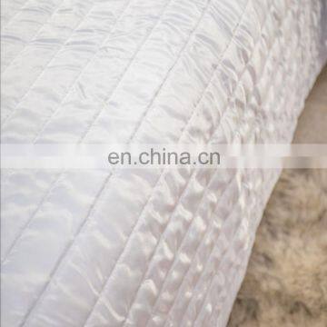 Home Fashion Design Lightweight Breathable Geometric Hypoallergenic Square Pattern Satin Stylish Microfiber Bedding Quilt Set photo-6