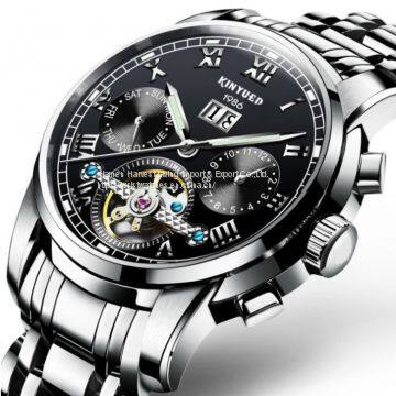 Wholesale Stainless Steel Tourbillon Automatic Mechanical Men Watches photo-2