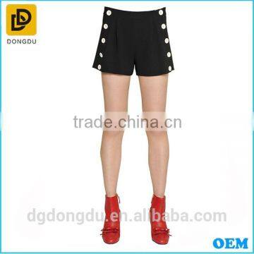 2016 Wholesale OEM service high quality black women short shorts