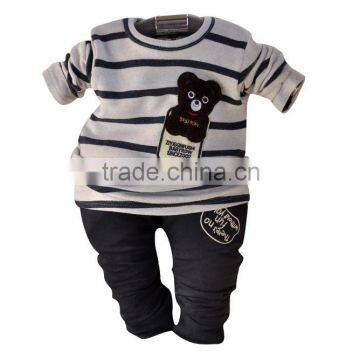 2015 autumn Sport cotton 2pc Baby Girls Clothing suit baby clothing set