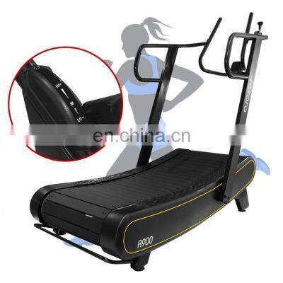 good price commercial fitness manual self-generating running machine sports equipment training woodway curve treadmill