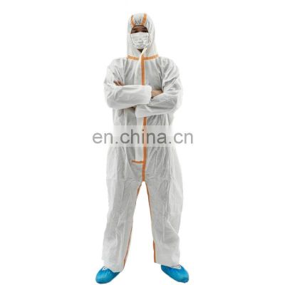 EN14126 Disposable Emergency Coverall Chemical Microporous Taped Coveralls