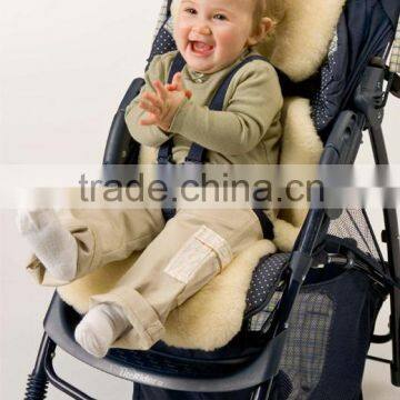 Sheepskin baby stroller liner