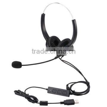 double microphone call center bluetooth usb headset