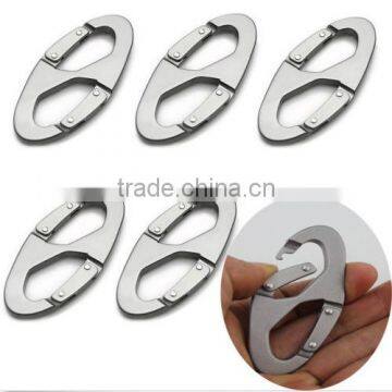 Aluminum 8-Shape Carabiner Key Chain Clip Hook Lock Outdoor Camping Buckle