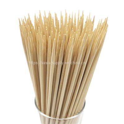 100pcs Bamboo Skewers Disposable Wooden Barbecue Grill Mats Candy Fruit Stick Barbecue Skewers Bar Restaurant Utensil 20cm x4mm