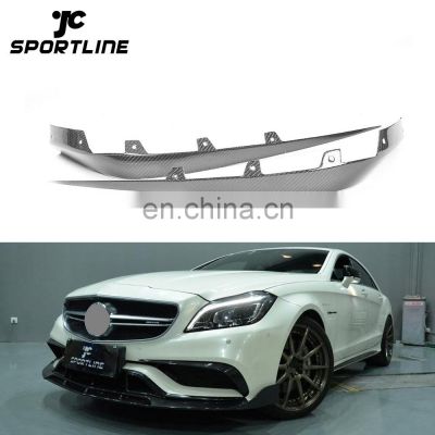 CLS63 Front Bumper Carbon Canards for Mercedes Benz CLS-Class W218 AMG 15-17