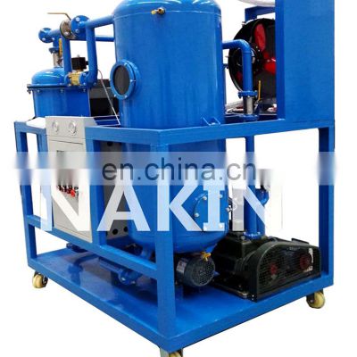 Vacuum Dehydration Degassing Hydraulic Refrigerating Machine Oil And Mechanical Oil Purifier With High Precision Oil Filter