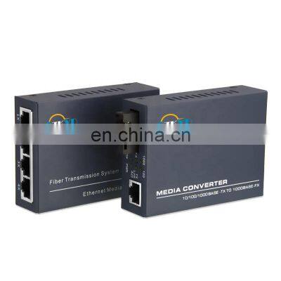 10/100/1000M 1 Fiber Port +1/4 RJ45 Port Gigabit RJ45 To Ethernet Fiber Media Converter photo-3