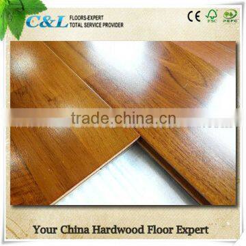 Top quality solid Burma teak natural parquet wood flooring