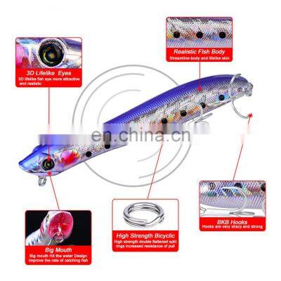 125mm submersible plastic  VIB lure 19g fishing tackle wholesale popper bait