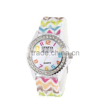 Hot Mix Colors Floral Geneva Watch photo-3