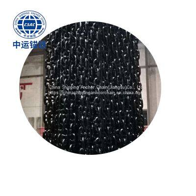 60mm Black Painted floating wind power platform  studless link anchor chain