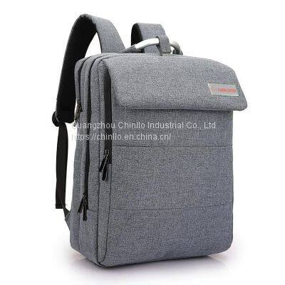 Guangzhou Fashion Grey Nylon Laptop Backpack Waterproof Stylish Travelling Bag For Men With Aluminum Handle Top Quality Backpack