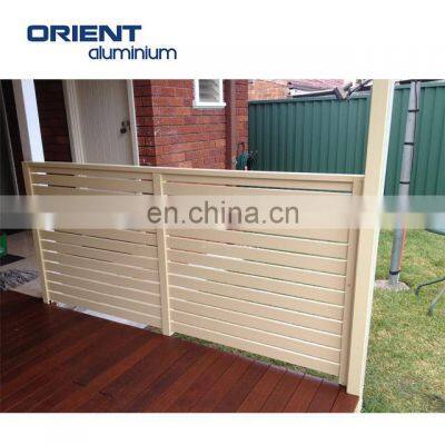 Aluminum Fence Wood Grain Slat Panels