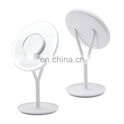 USB Charging Smart Cosmetic Mirror Desktop LED Makeup Mirror With Light 5x Magnification Beauty Makeup Mirror photo-5